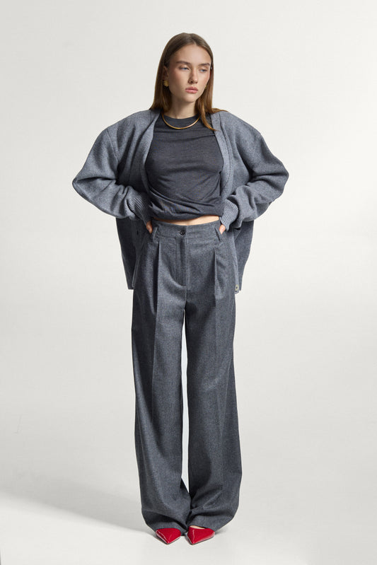 Grey Wool Pants