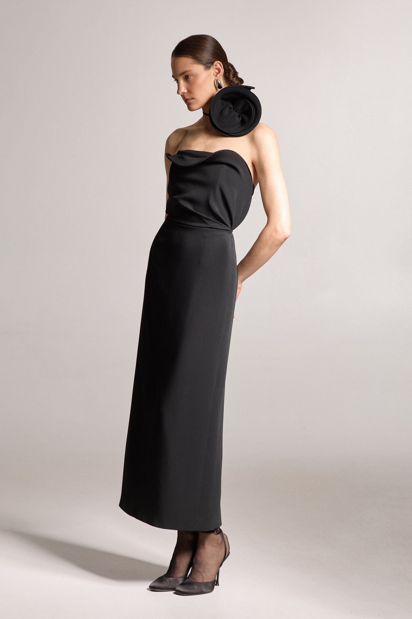 Black Midi Dress Sofia