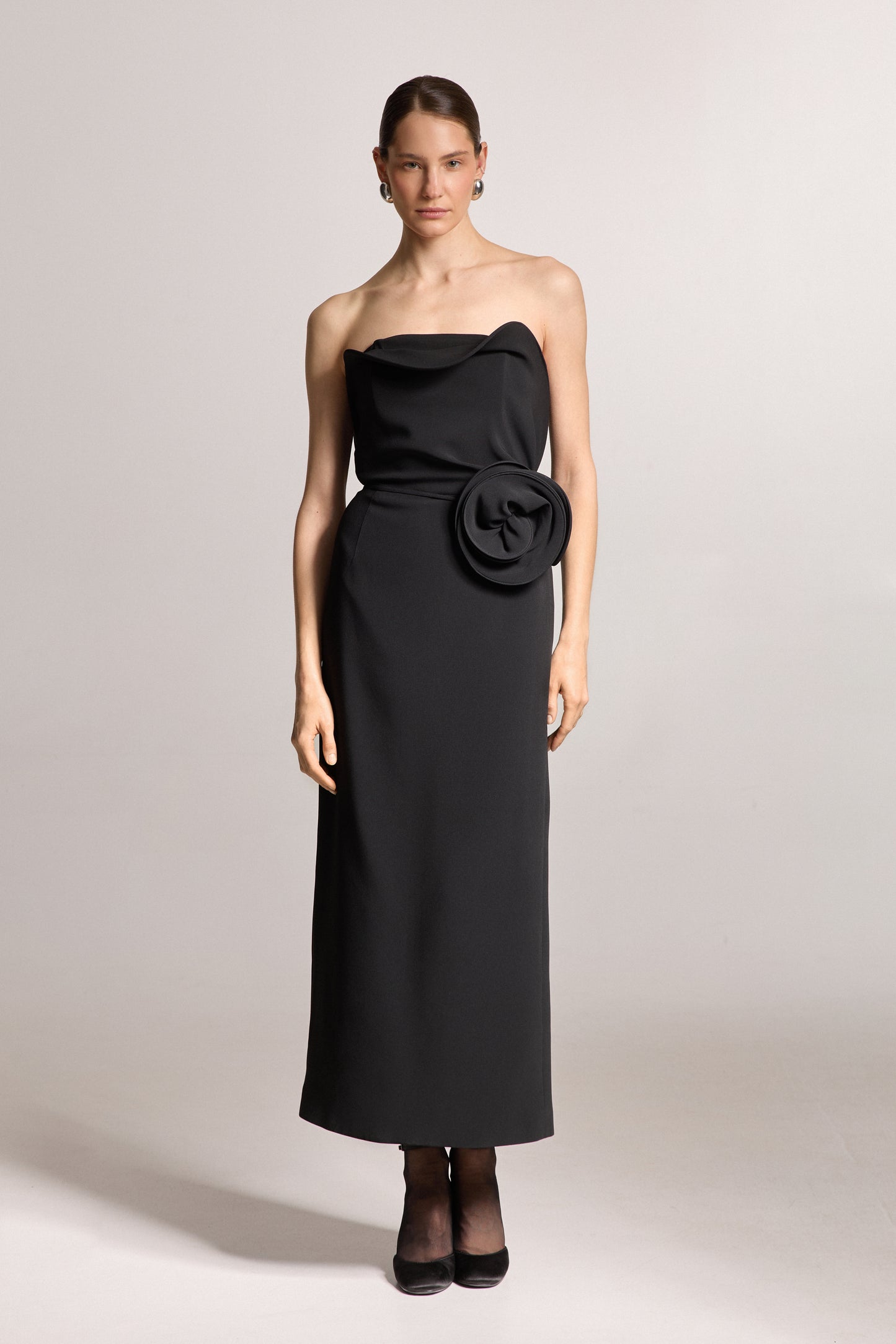 Black Midi Dress Sofia