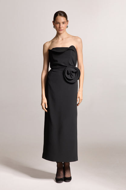 Black Midi Dress Sofia