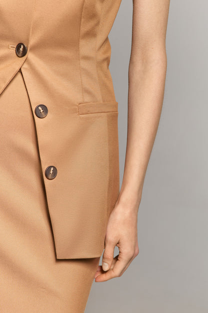 Cappuccino Long Vest
