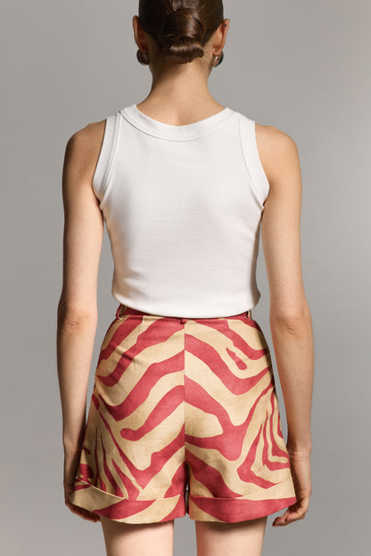 Monstera Linen Shorts