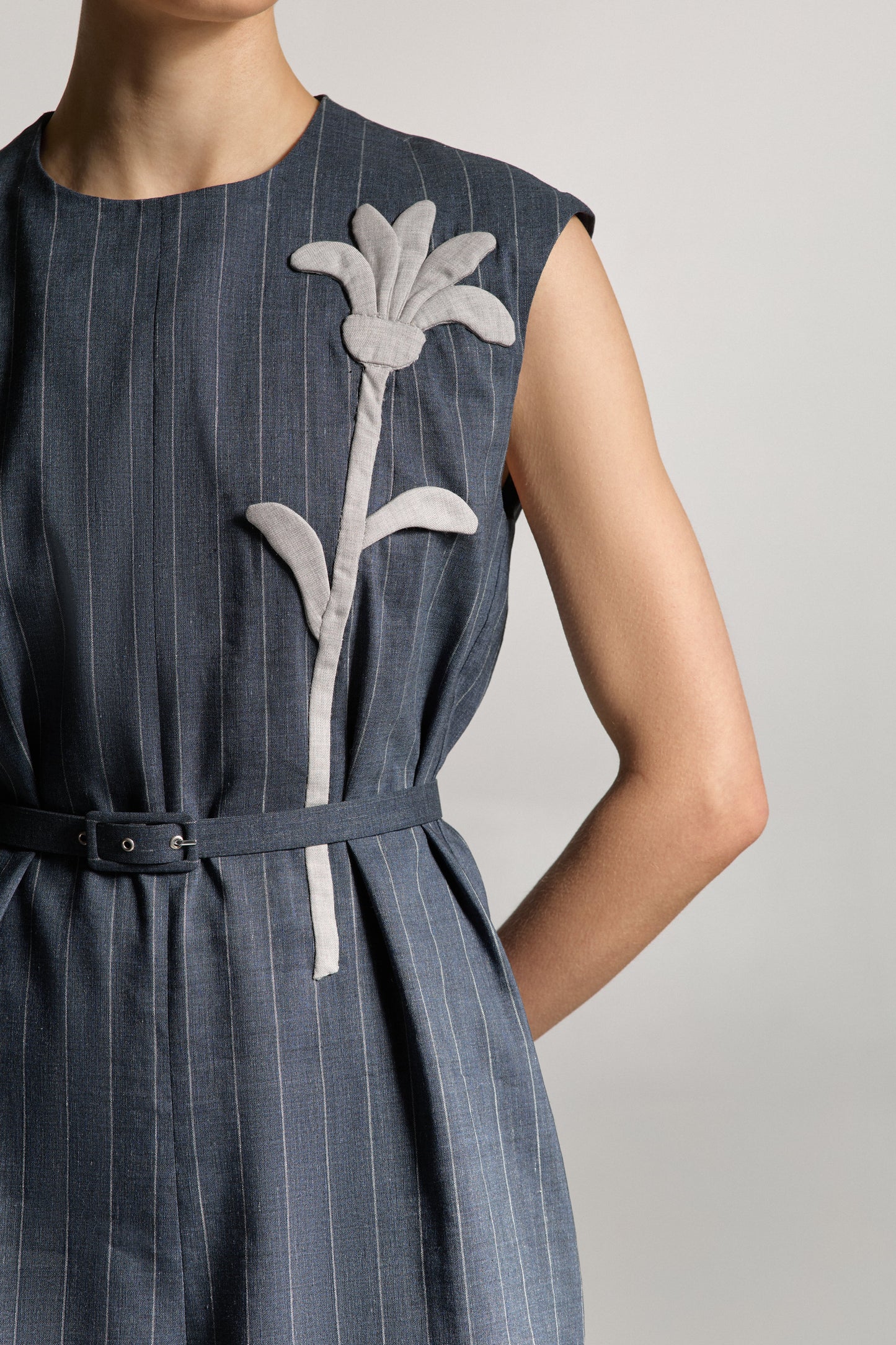 Blue Linen Dungaree