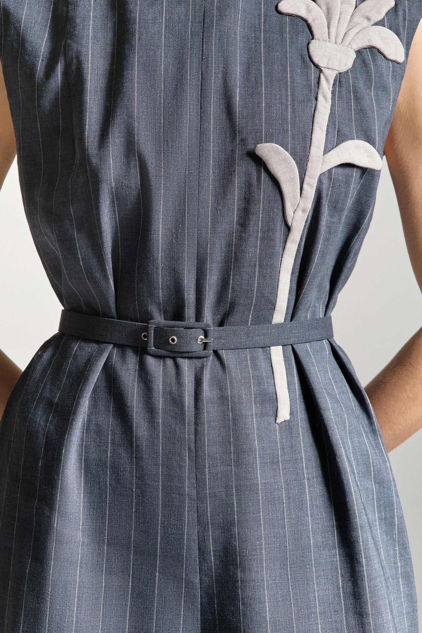 Blue Linen Dungaree
