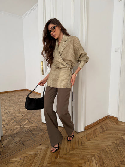 Chloe beige reptile jacket