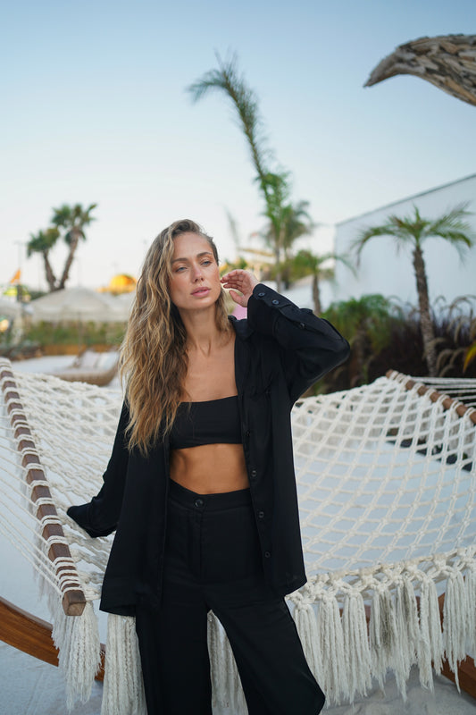Black Silk Shirt