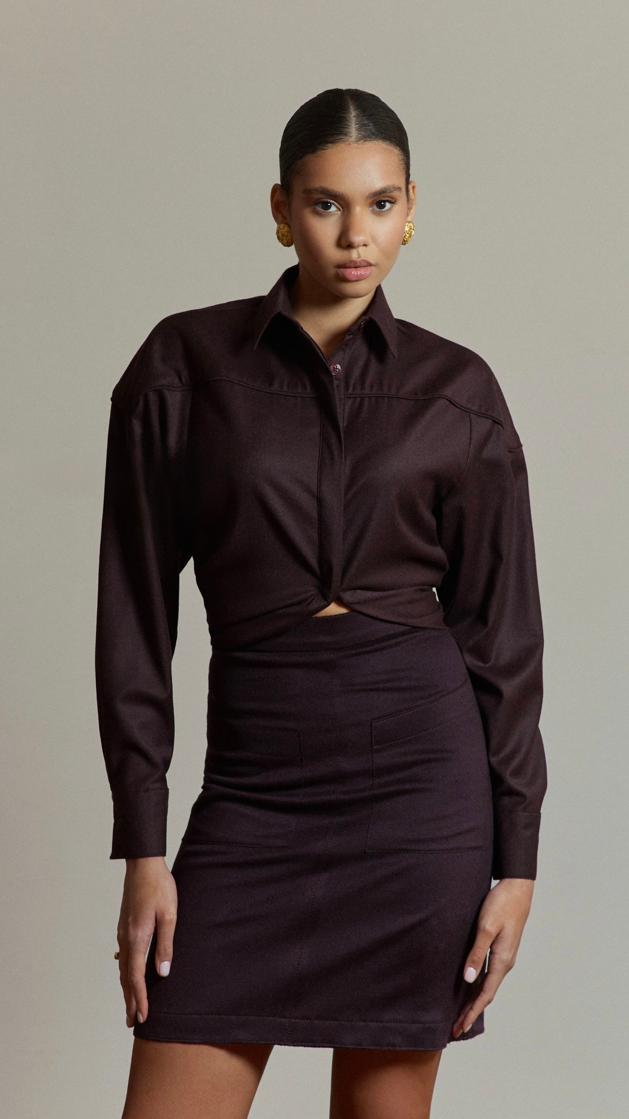 Спідниця міні прюнелева