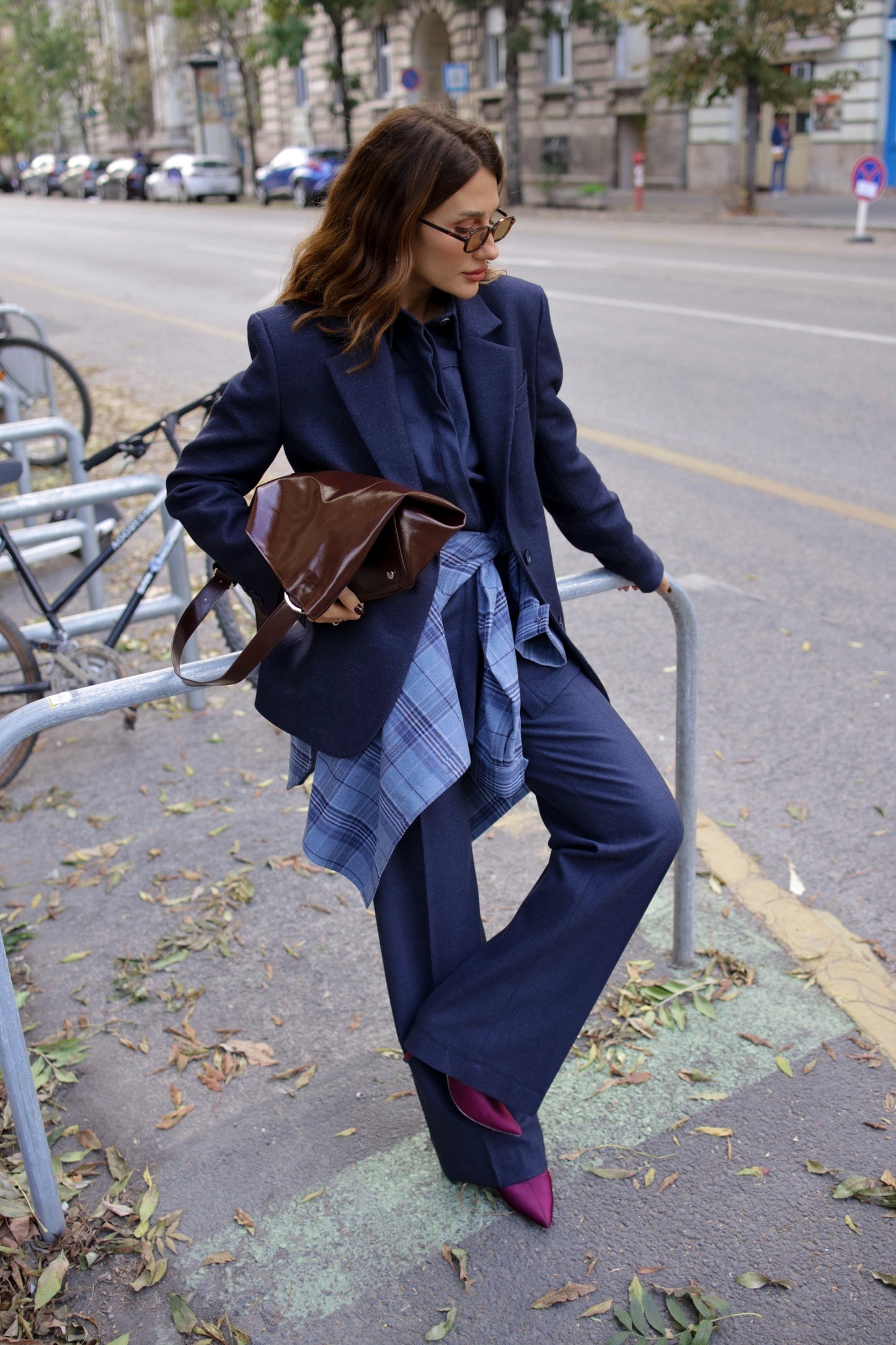 Navy Blue Jacket Leyla