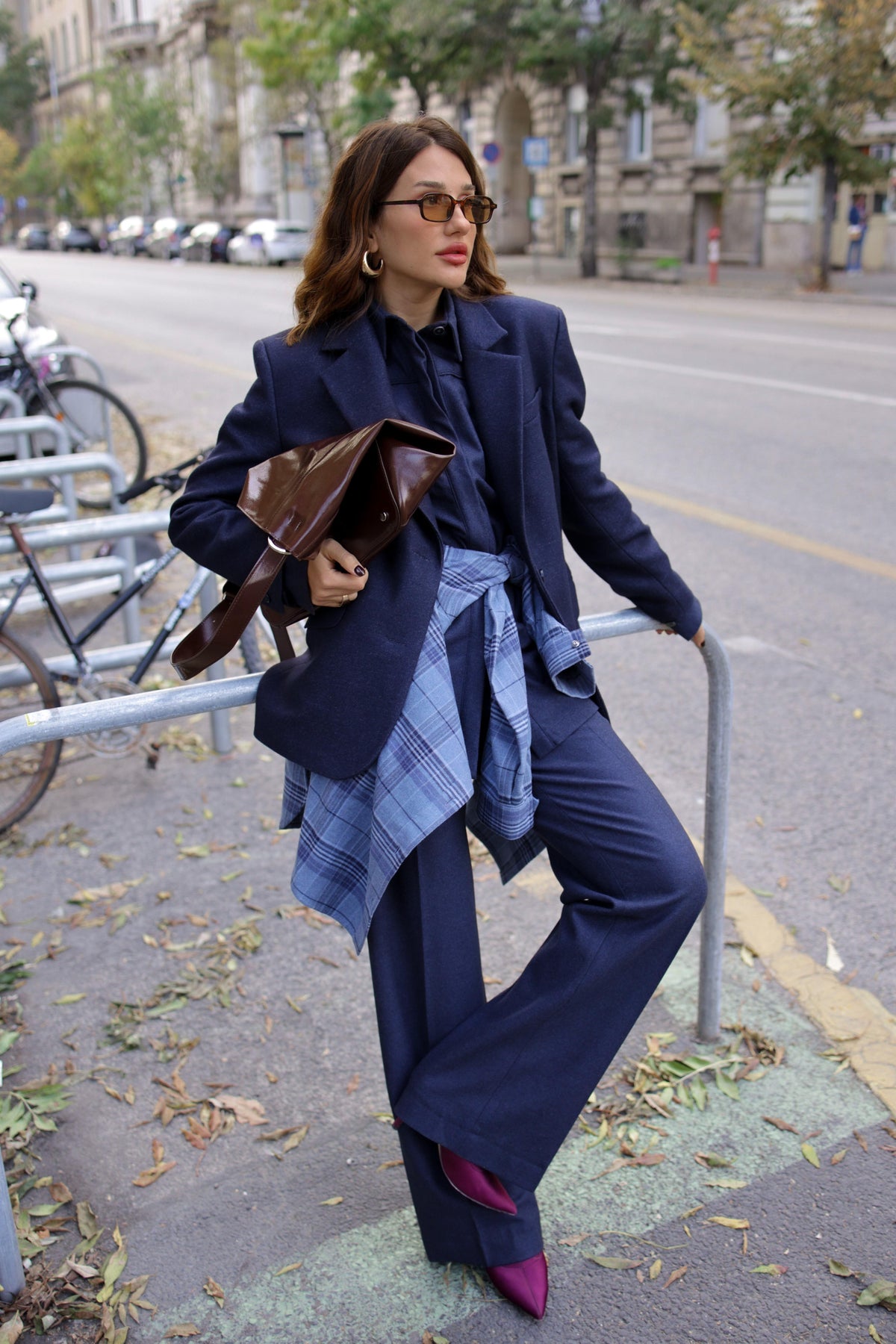Navy Blue Jacket Leyla