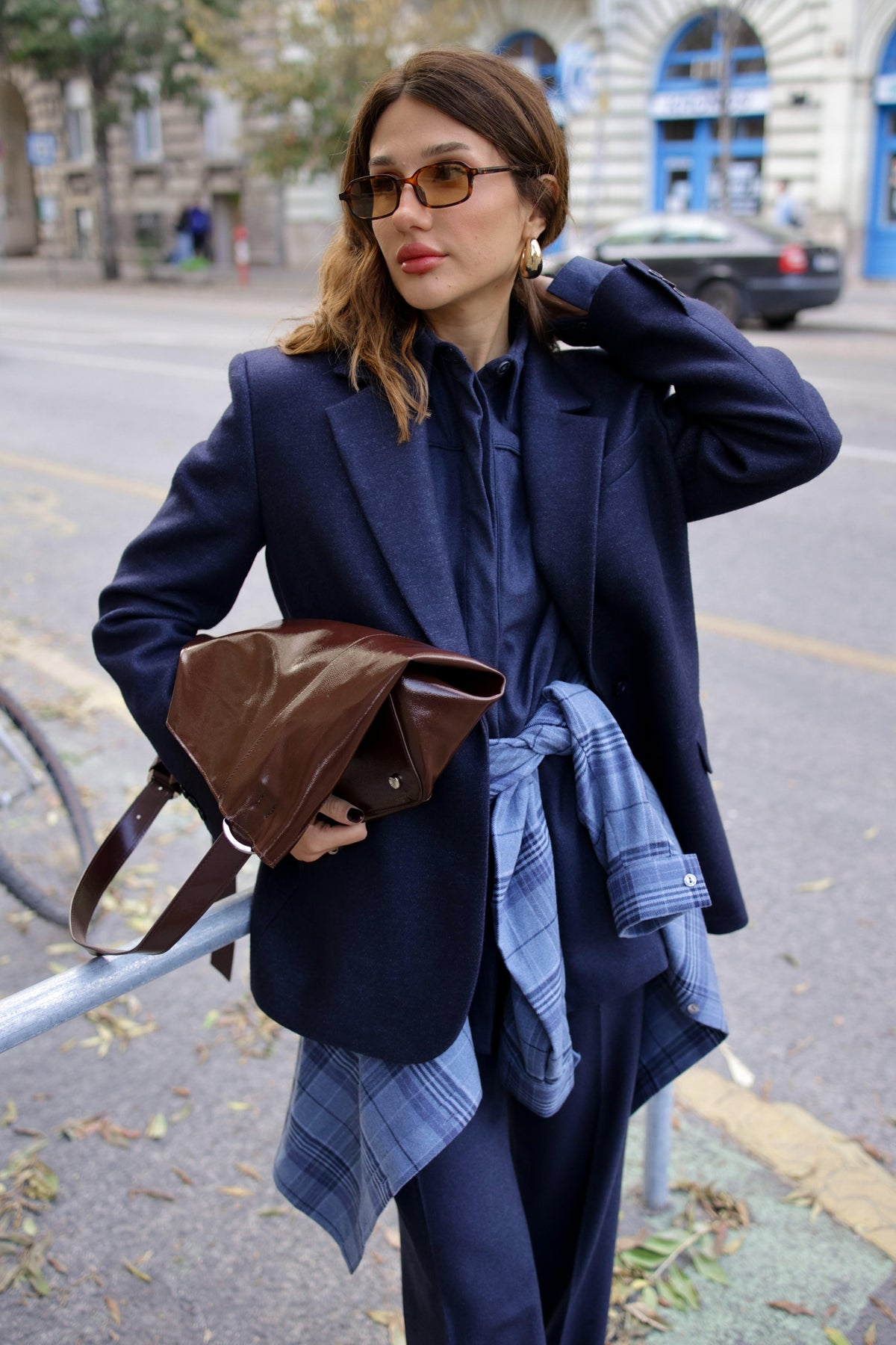 Navy Blue Jacket Leyla