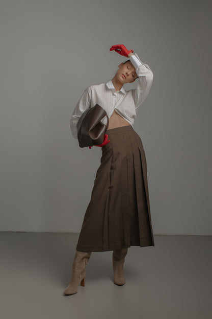 Brown wool Skirt