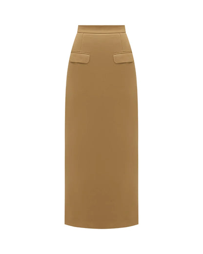 Бежевa вовнянa спідниця