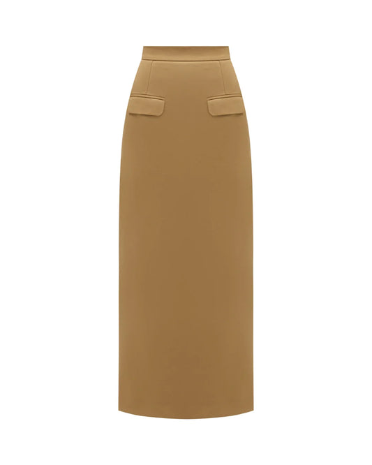 Бежевa вовнянa спідниця