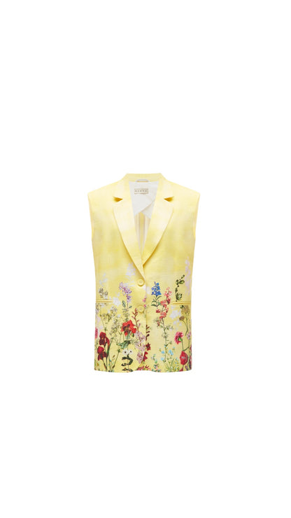 Yellow Floral Vest